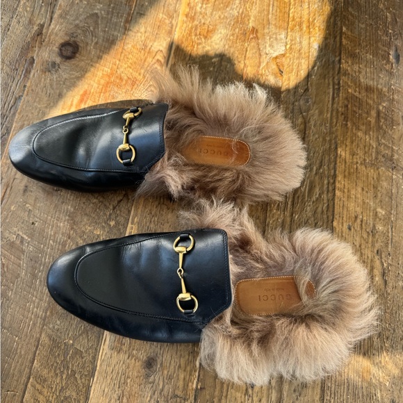 Gucci fur lined Princeton slipper 39 - Picture 1 of 7